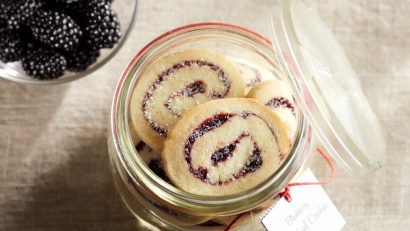 Blackberry Swirl Almond Cookies