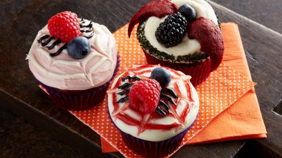 Espeluznantes Cupcakes de Frutos Rojos