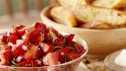 Strawberry basil salsa surprise 